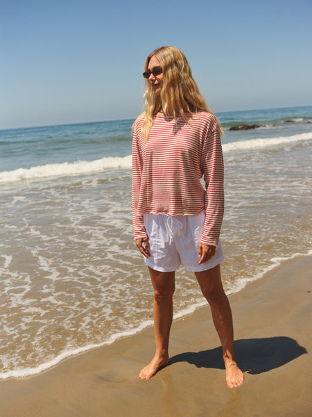 Sundry Lounge Pop Short in Optic White