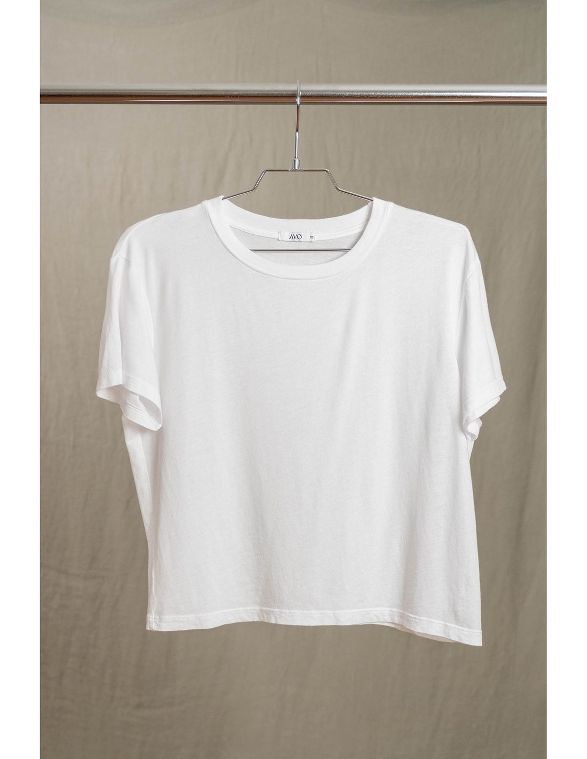 Butter Soft Short Sleeve Boxy Crop Tee in White