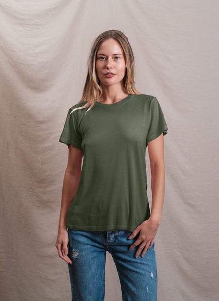 Butter Soft Short Sleeve Crew in Signature Green