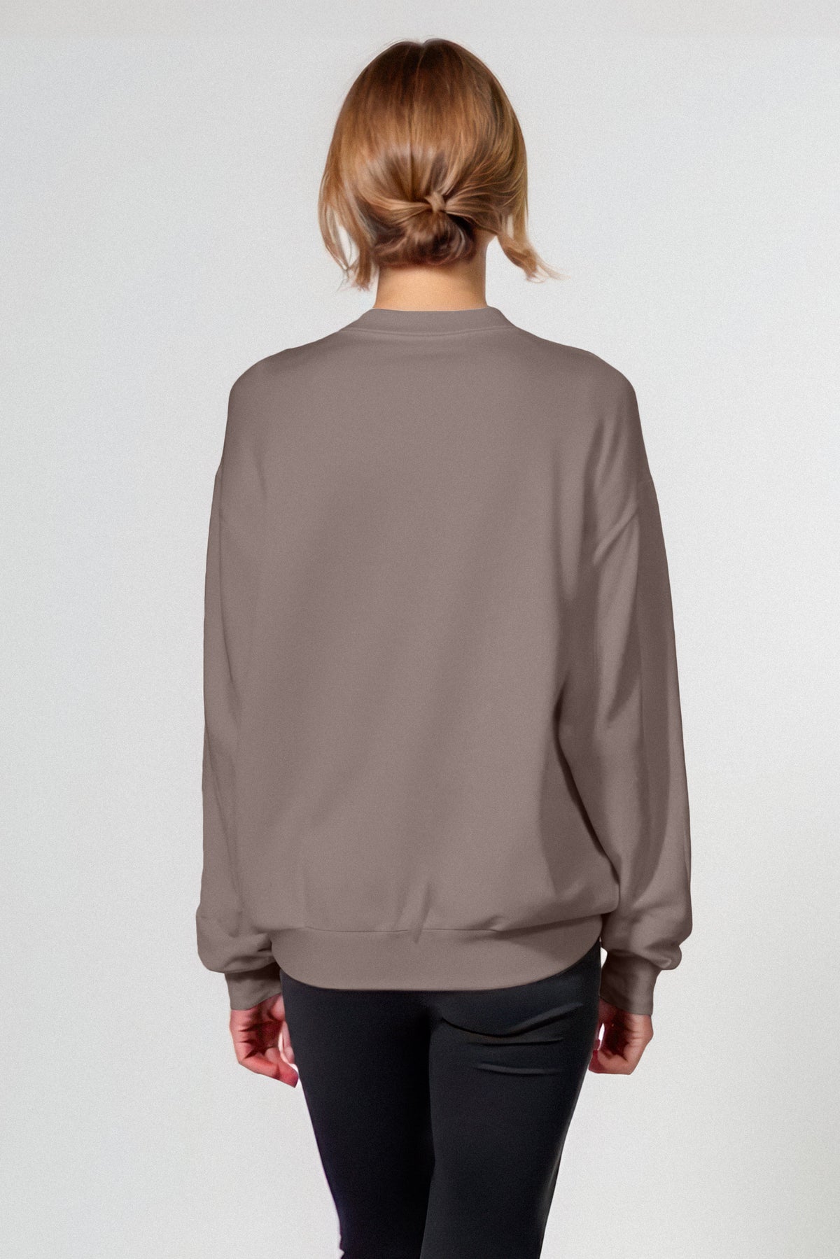 Sundry Softest Fleece Crewneck Sweatshirt in Latte