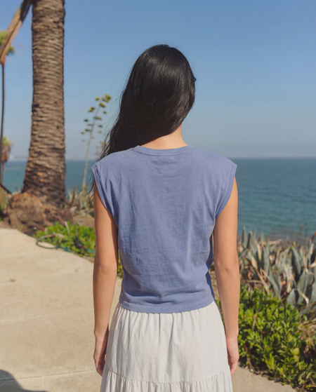 Sundry Muscle Tank in College Blue