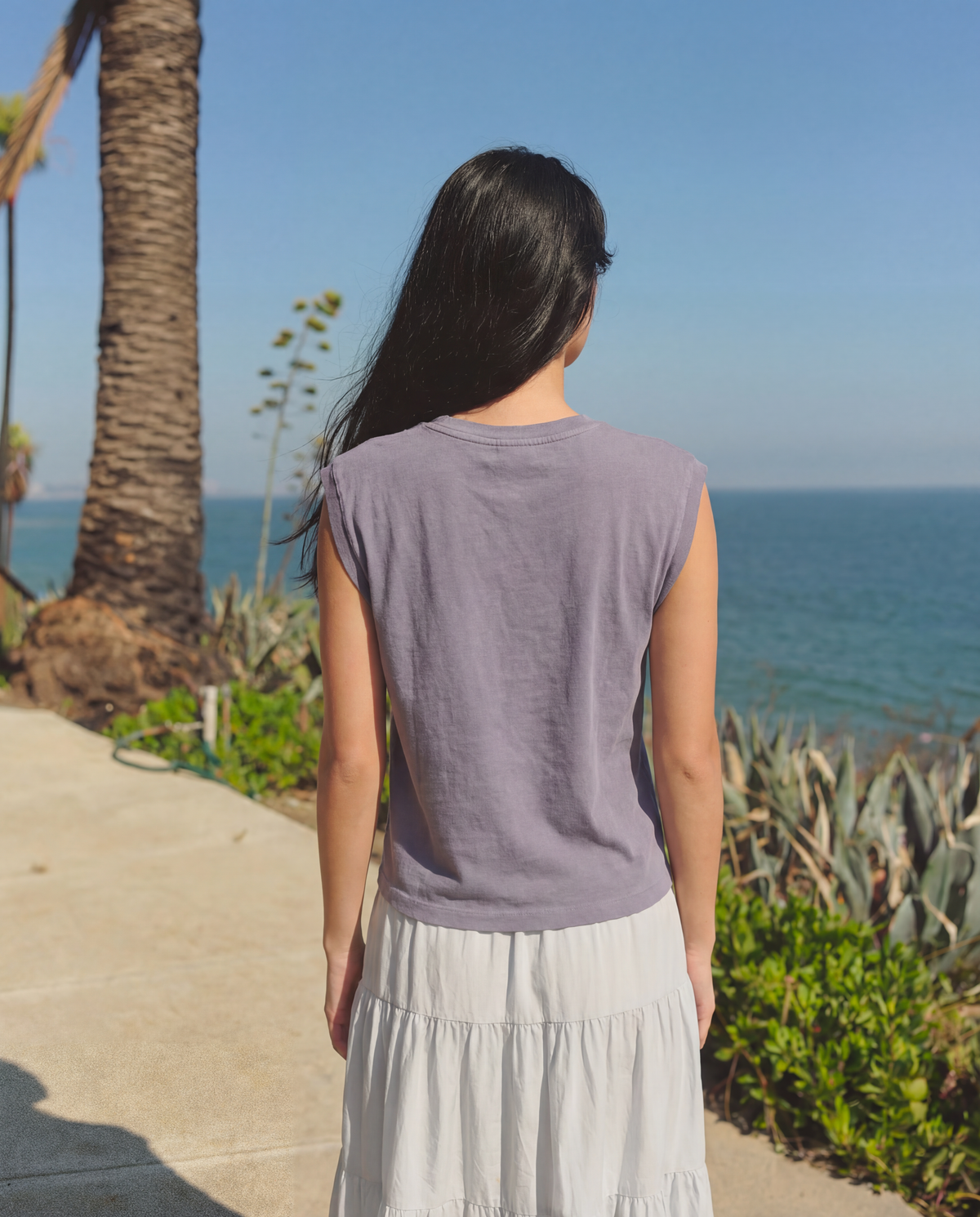 Sundry Muscle Tank in Vintage Navy