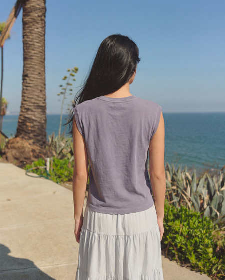 Sundry Muscle Tank in Vintage Navy