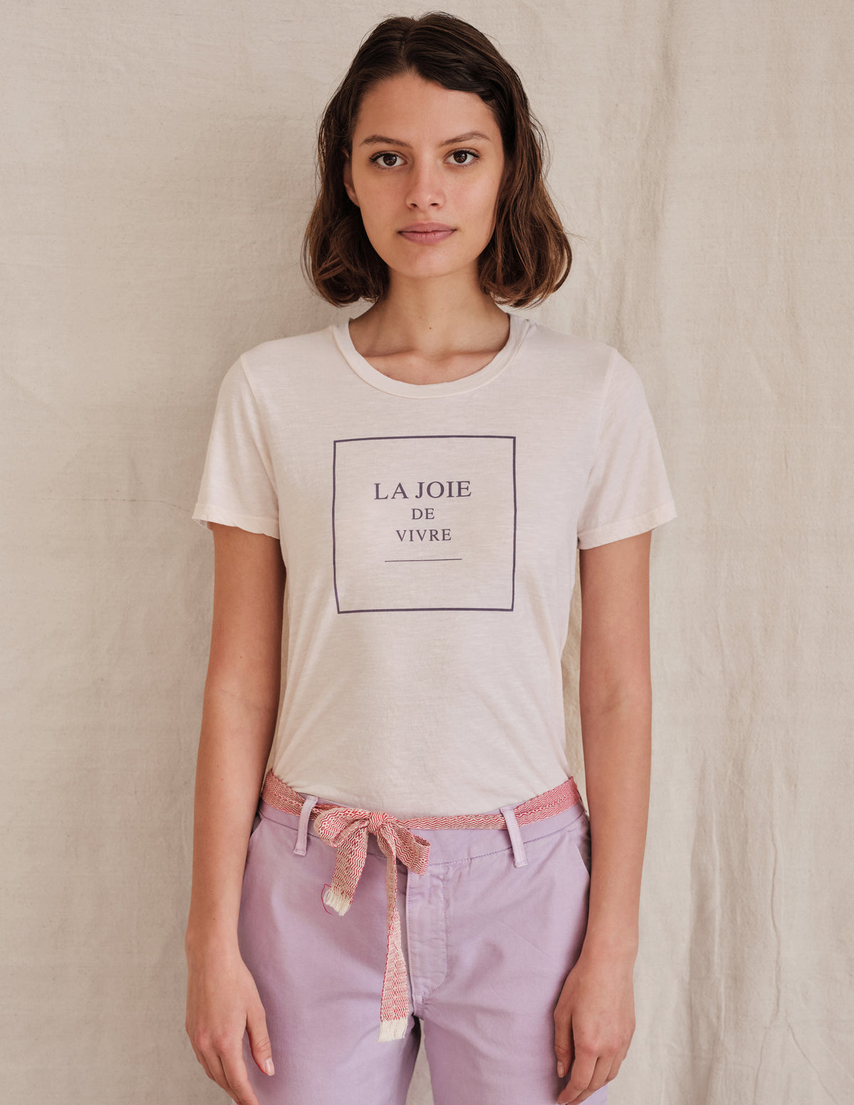 Sundry Vivre Boy Tee In Oatmilk-3/4 front