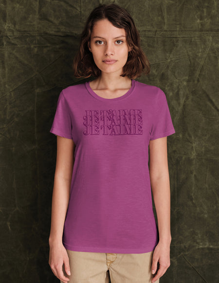 Sundry Je T'aime Boy Tee In Malaga - front