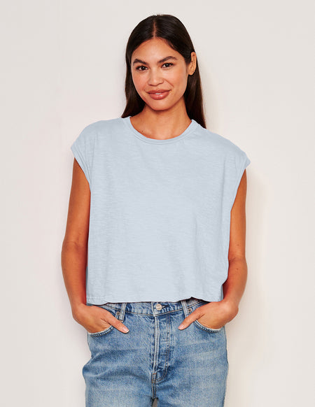 Sundry Muscle Tank in Blue Wash