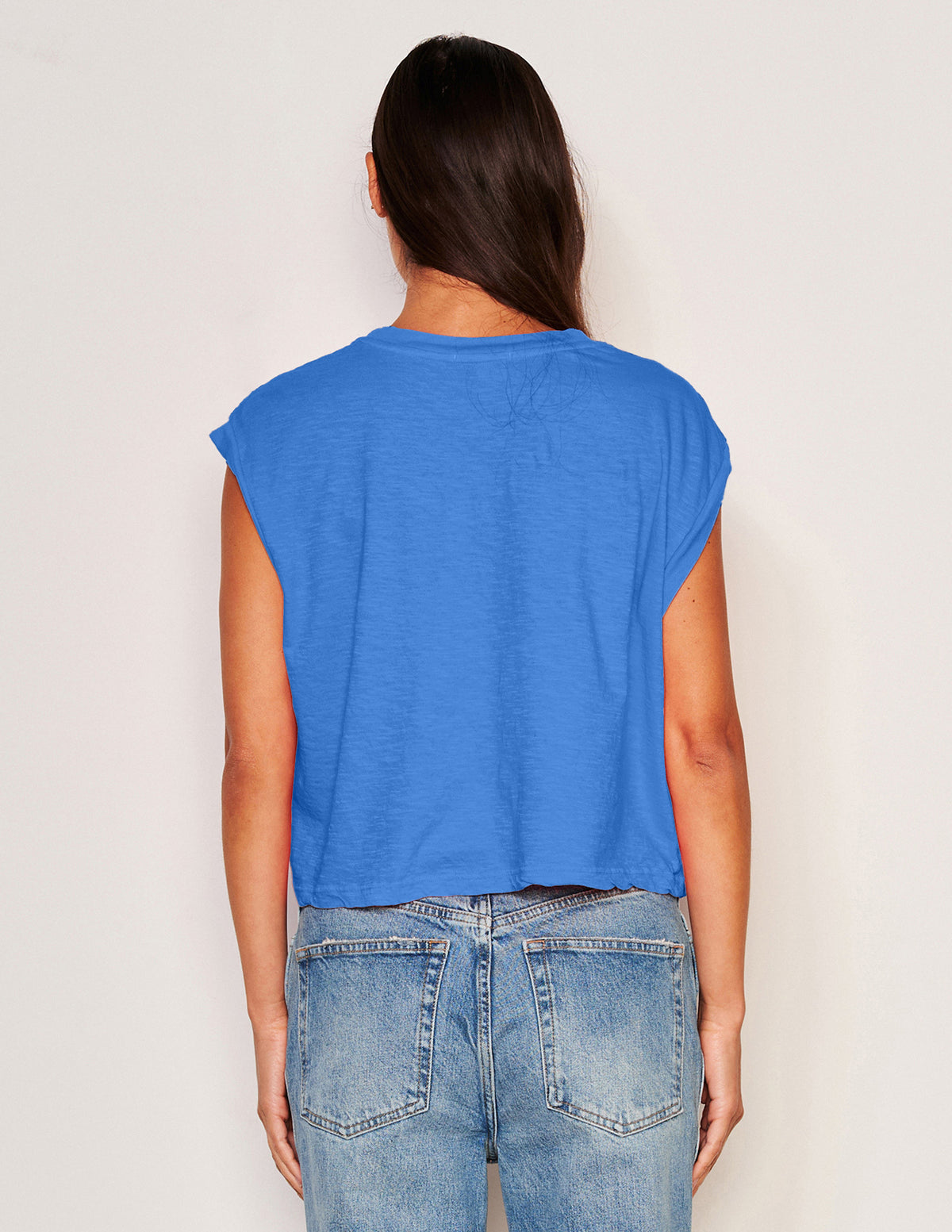 Sundry Muscle Tank in Lagoon Blue