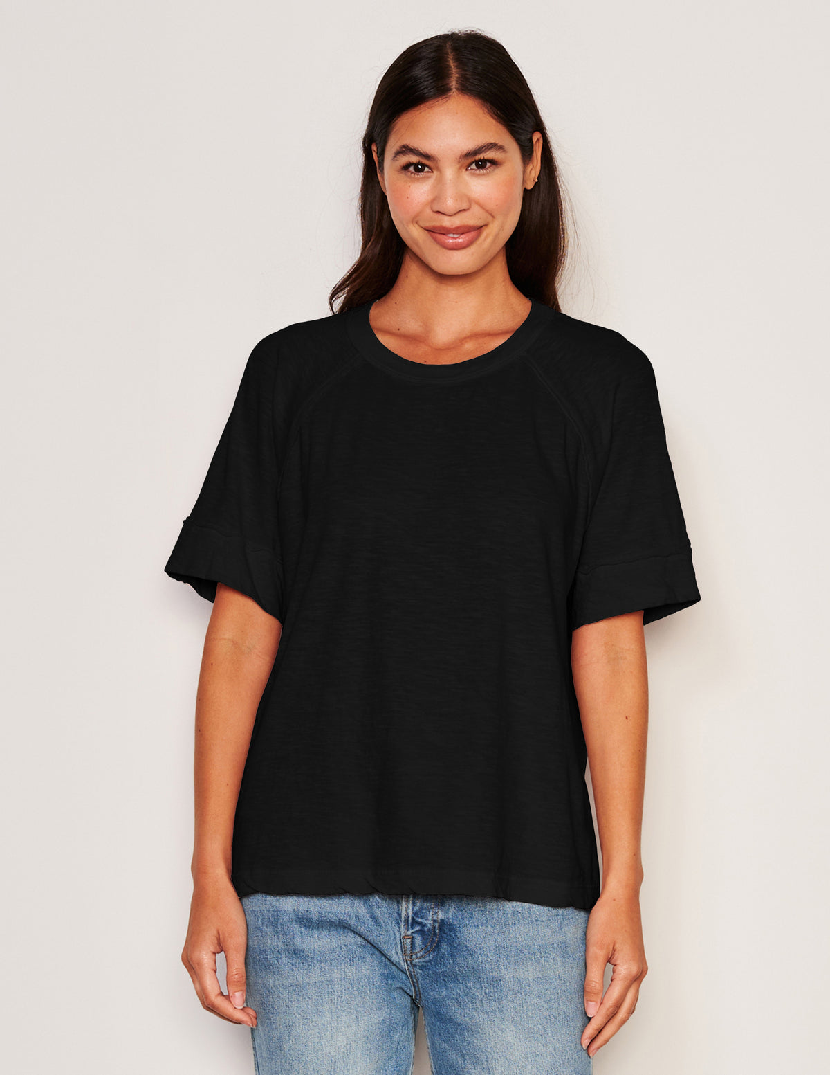 Sundry Boyfriend Tee in Black