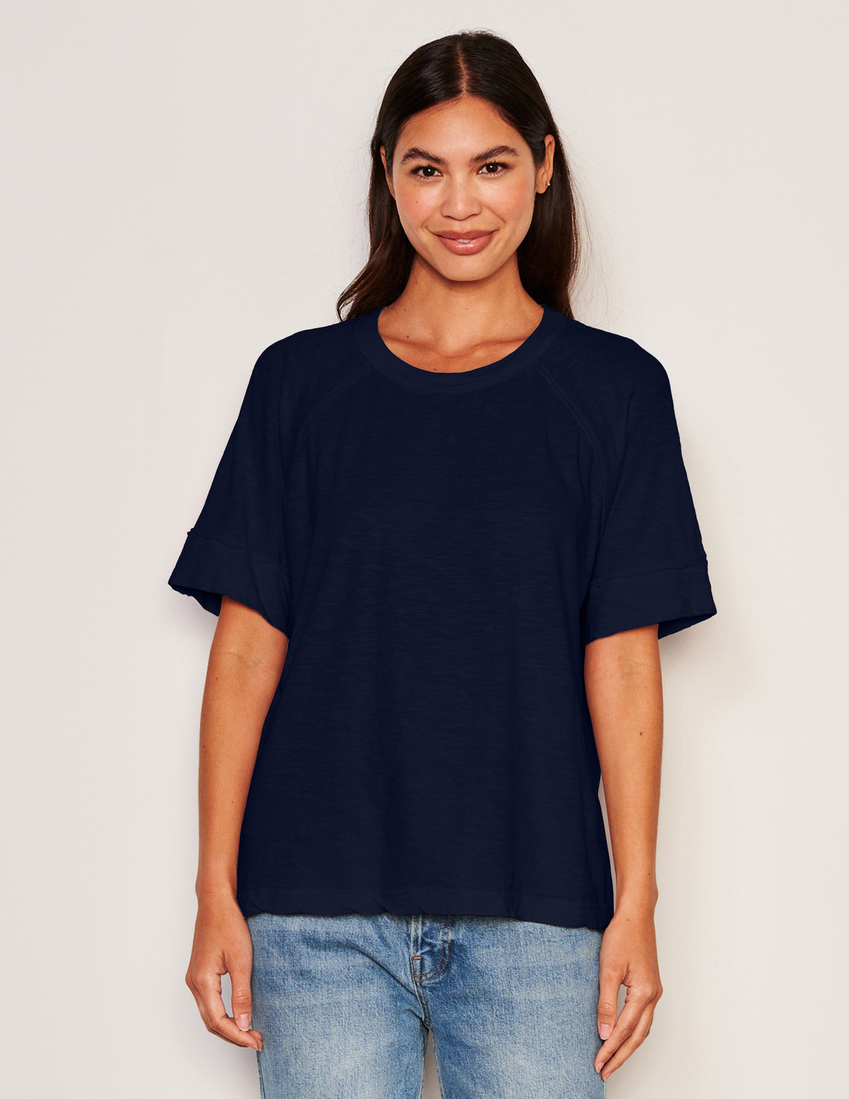 Sundry Boyfriend Tee in Deep Navy