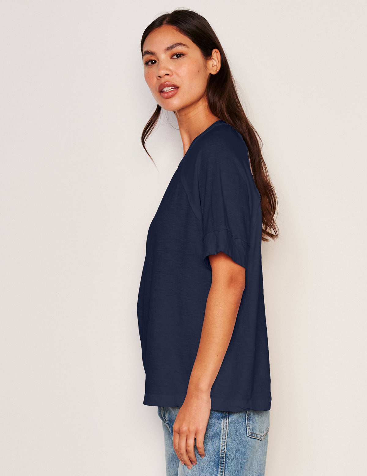 Sundry Boyfriend Tee in Deep Navy