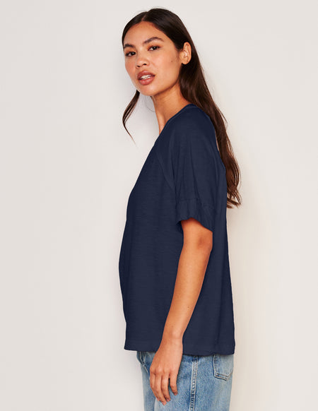 Sundry Boyfriend Tee in Deep Navy