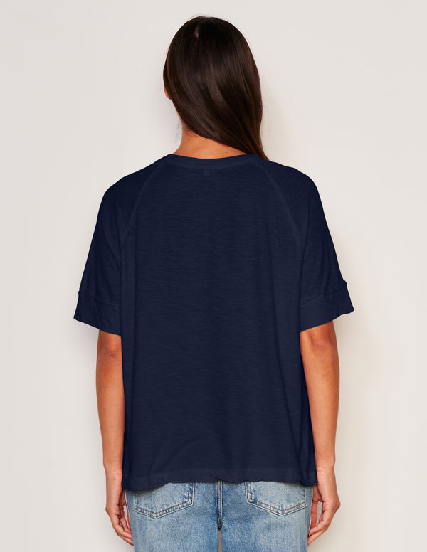 Boyfriend T - Navy Purple Ditsy Floral