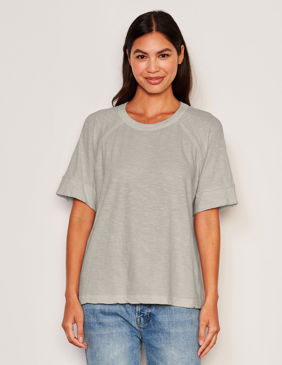 Sundry Boyfriend Tee in Olive Oil