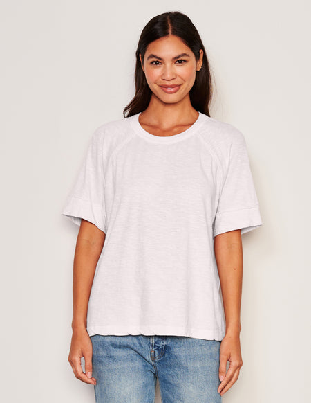 Sundry Boyfriend Tee in Optic White