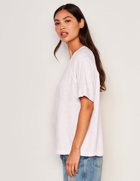 Sundry Boyfriend Tee in Optic White