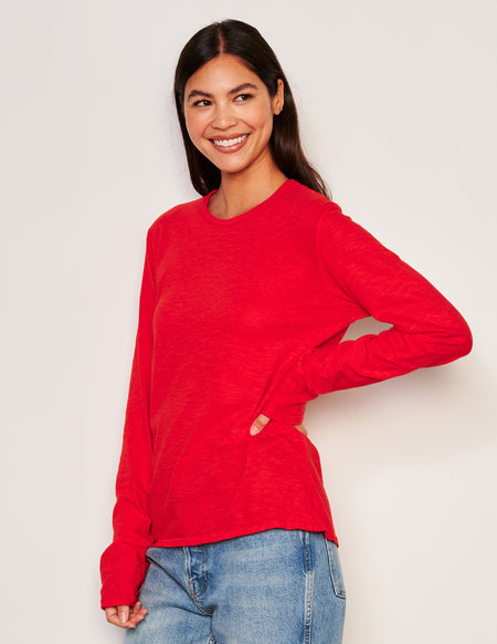 Sundry Long Sleeve Crew-3/4 front