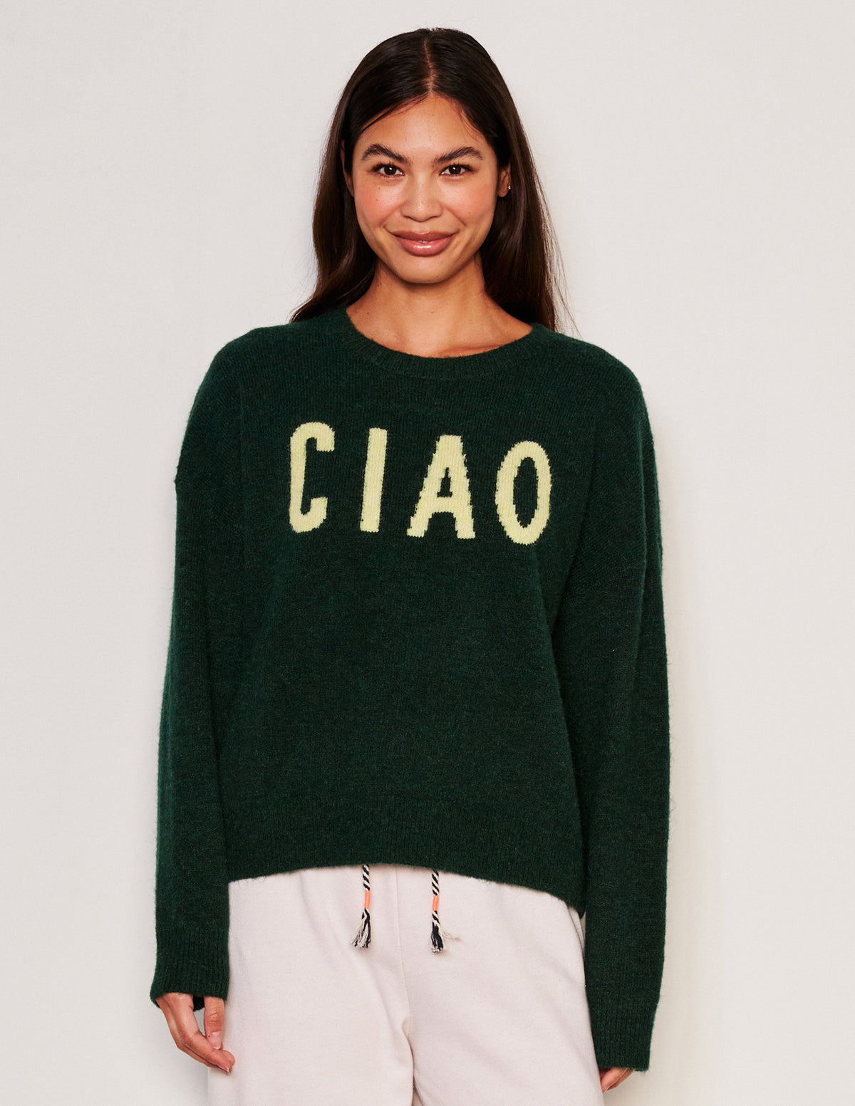 Sundry Ciao Crew Neck Sweater-3/4 front