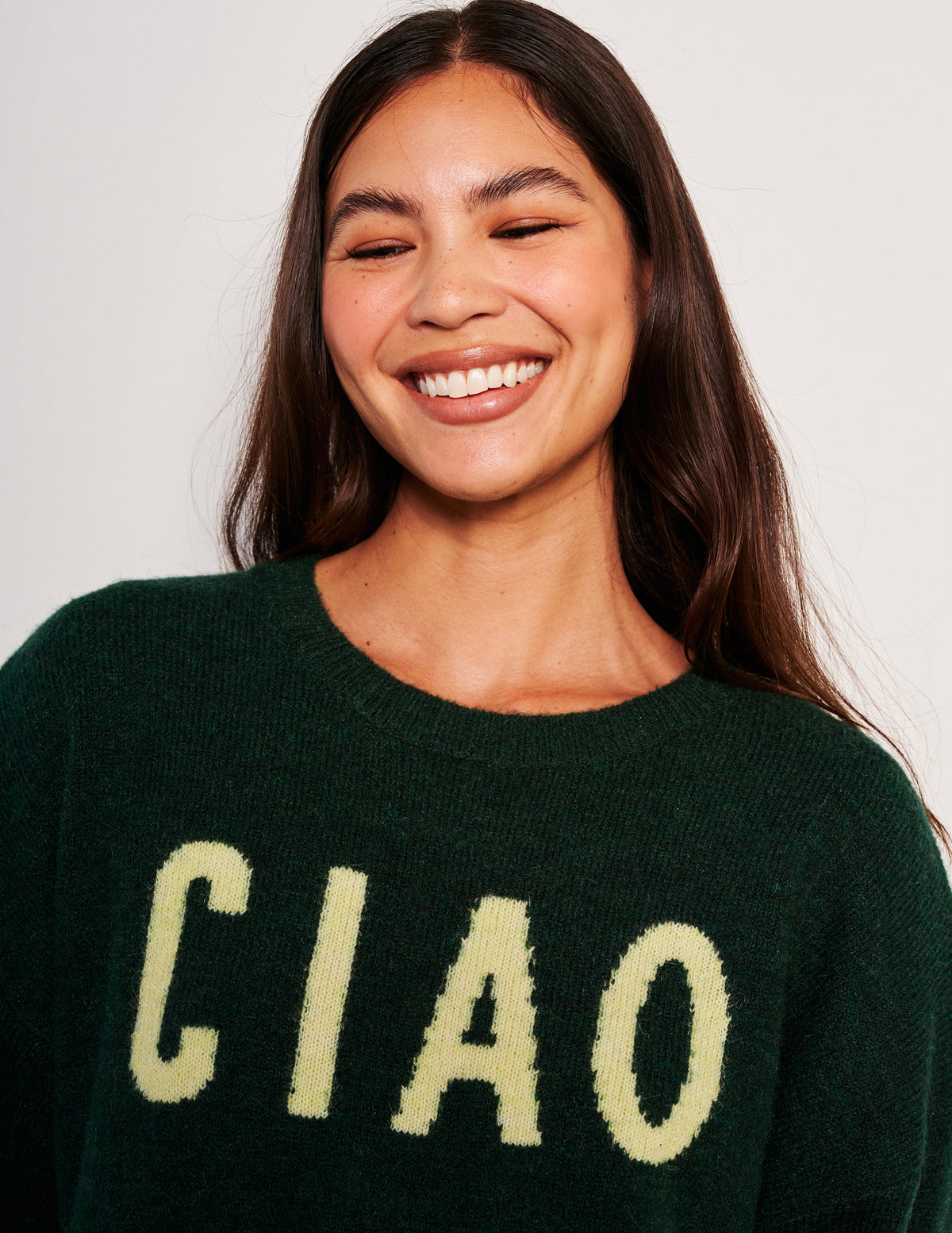 Sundry Ciao Crew Neck Sweater-close up