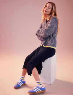 トップス 25SS BODHI GURNSEY summer sweater navy top l/s speckled knit chunky sweater - navy – Lily and Todd