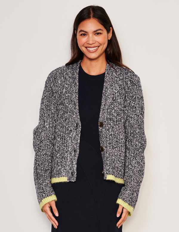 トップス 25SS BODHI GURNSEY summer sweater navy top l/s speckled knit chunky sweater - navy – Lily and Todd