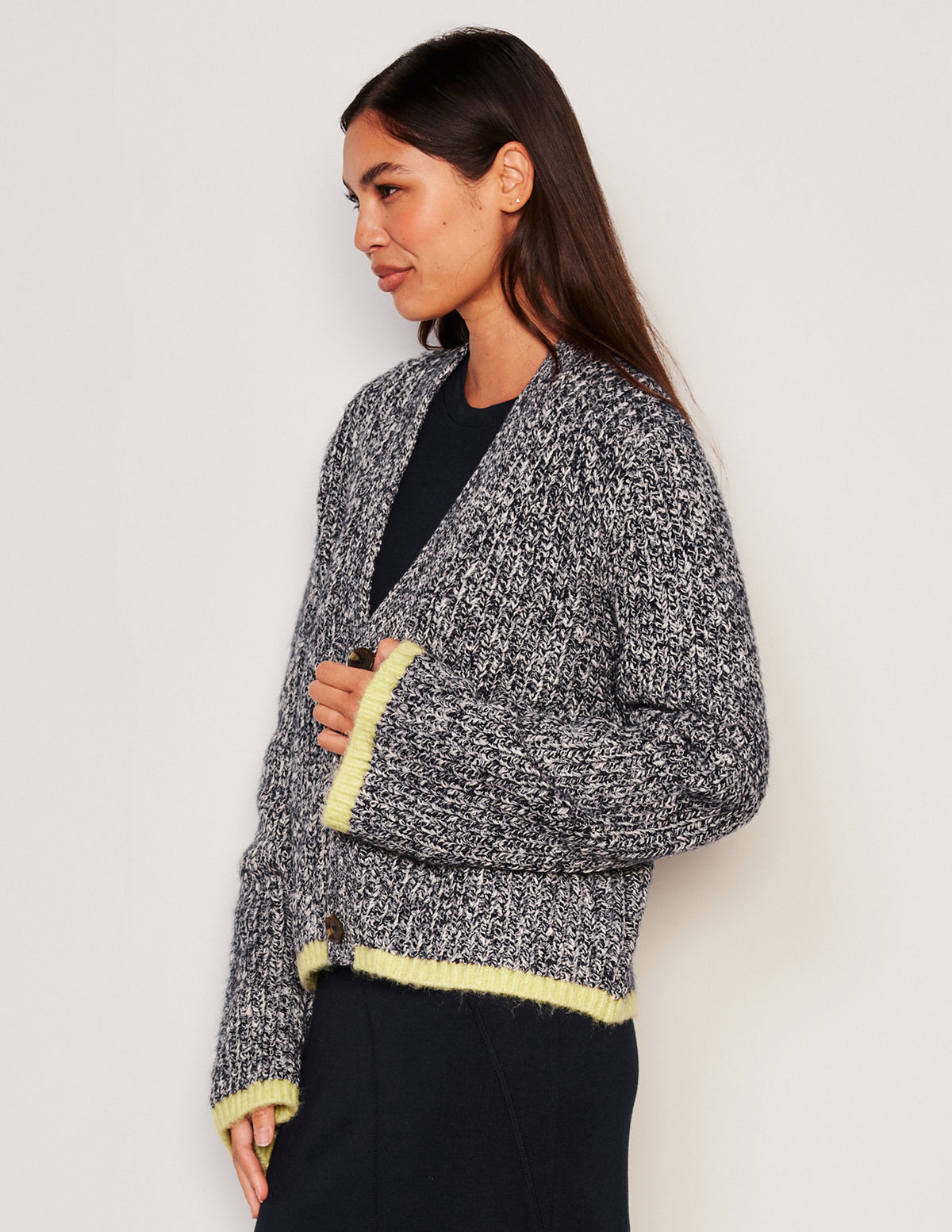 Sundry Cardigan Sweater in Deep Navy