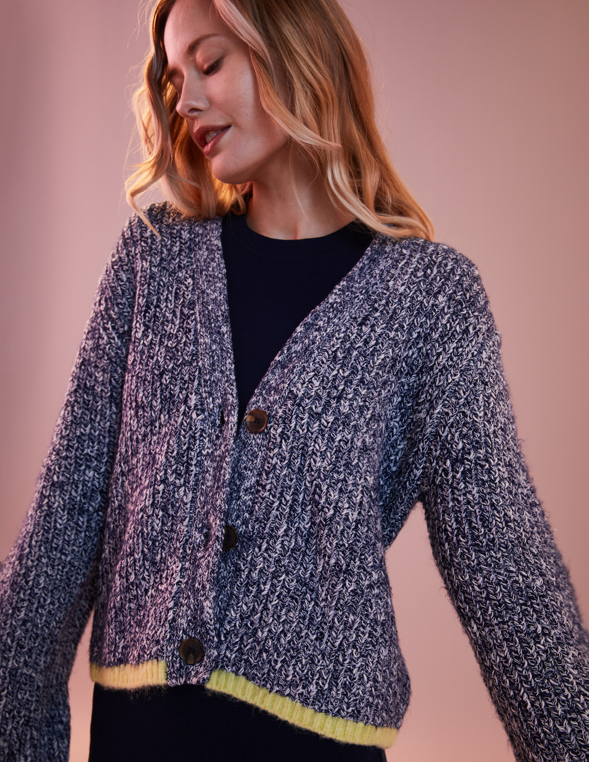 Sundry Cardigan Sweater in Deep Navy
