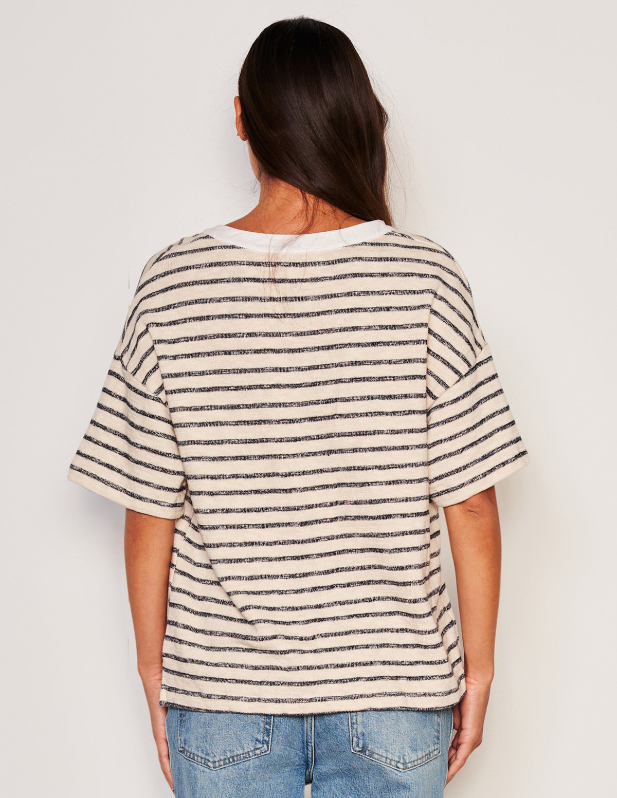 Sundry Short Sleeve Henley-back