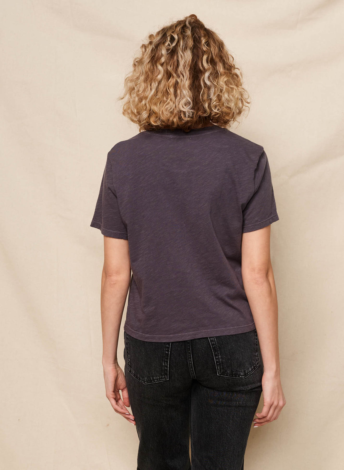Sundry Hang Local Short Sleeve Boxy Crew Tee in Washed Black