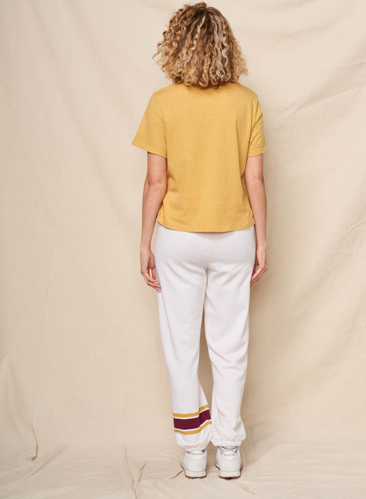 Sundry Le Weekend Short Sleeve Boxy Crew Tee in Daffodil