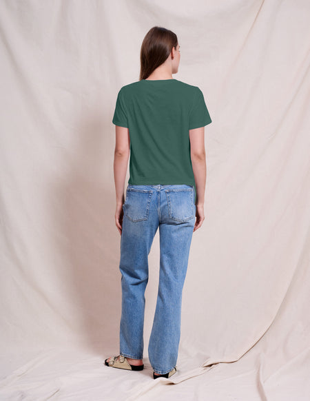 Sundry Crew Neck Tee in Rainforest