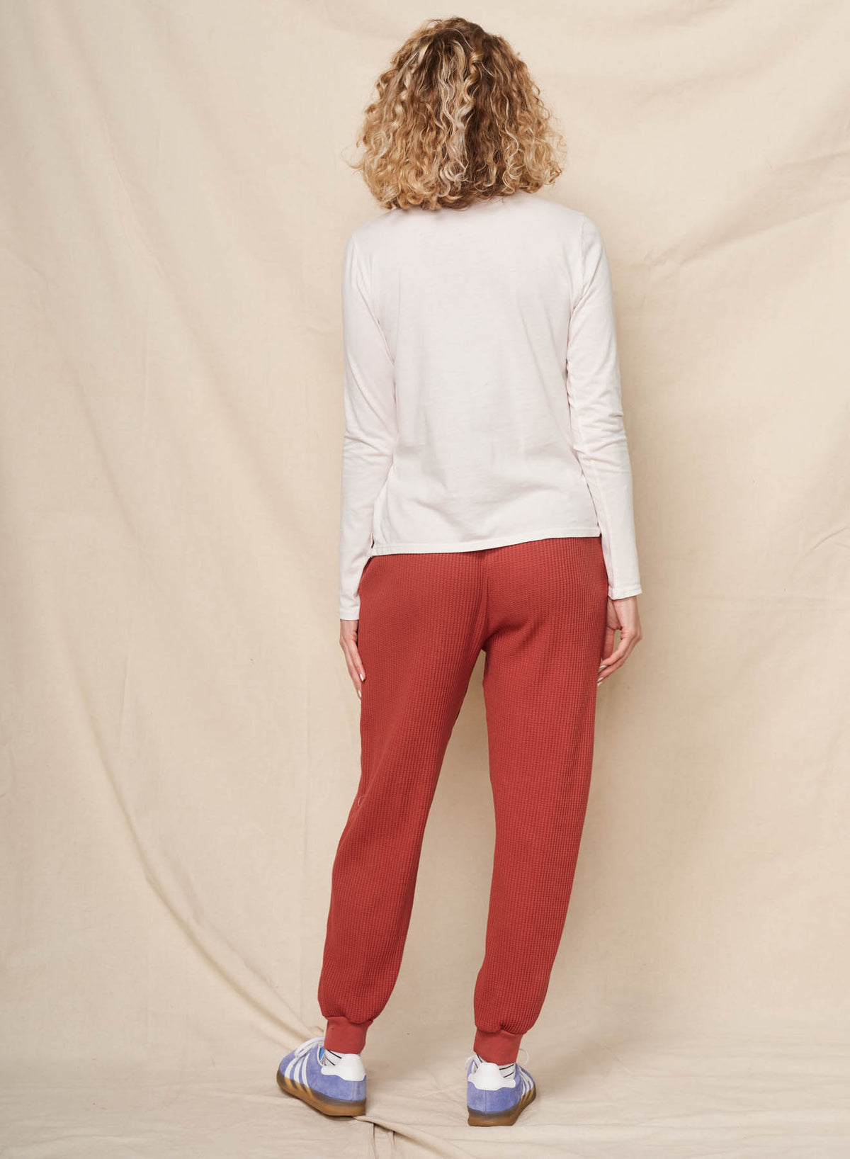 Sundry Mon Amour Long Sleeve Crew in Oyster