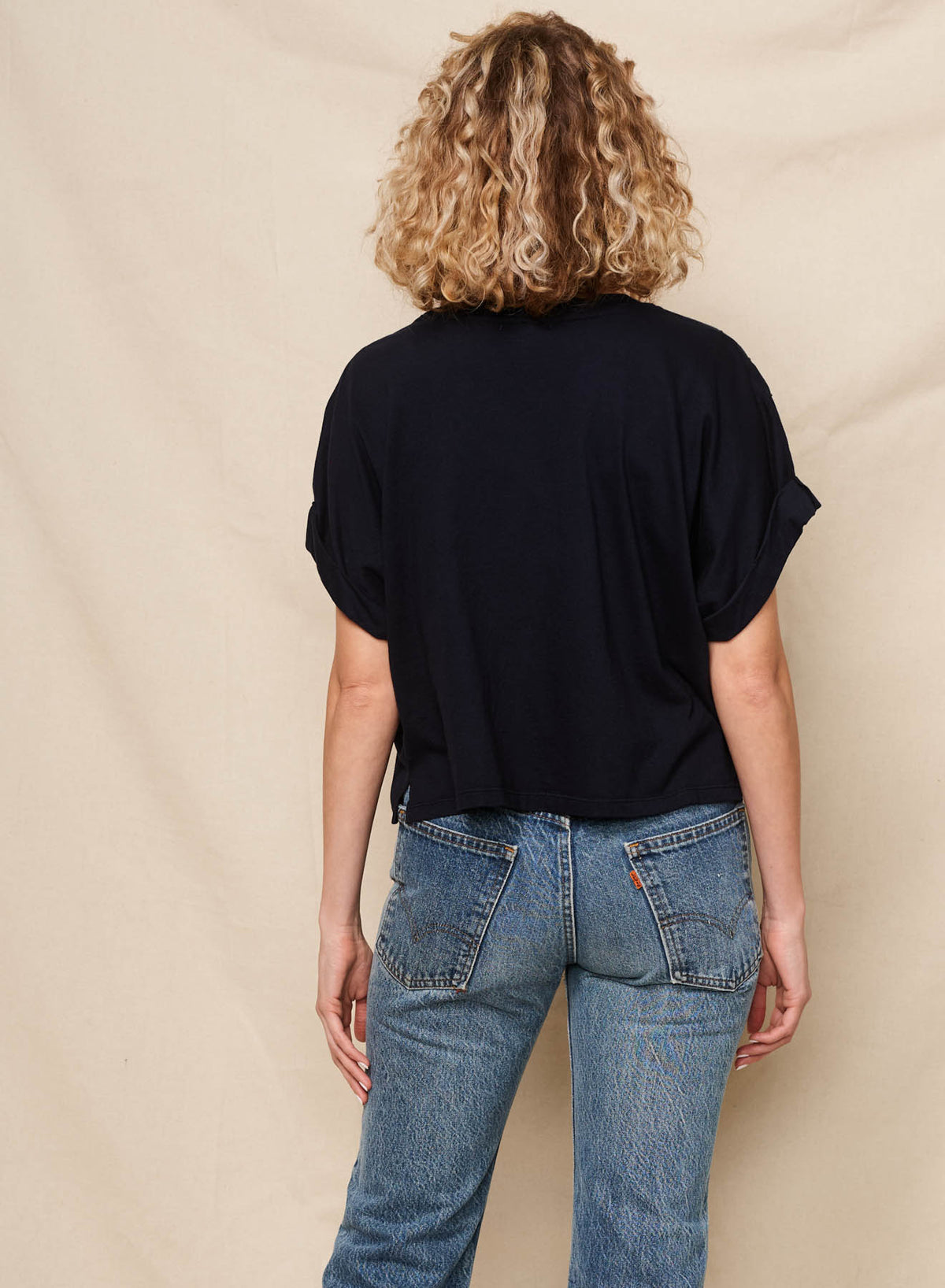 Sundry Pleated Dolman in Deep Navy