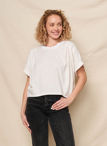 Sundry Pleated Dolman in Oyster