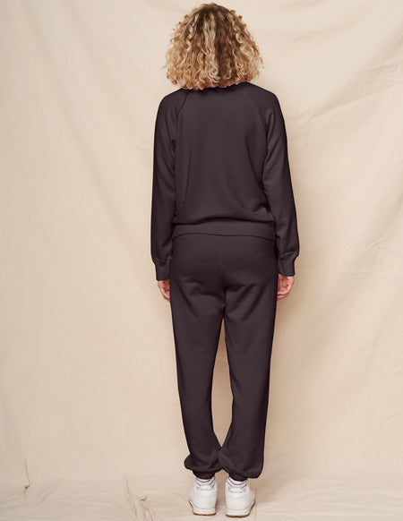 Sundry Raglan Sweatshirt in Washed Black