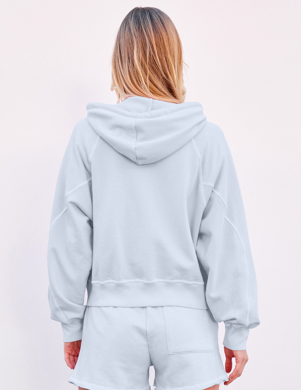 Sundry Horizon Zip Hoodie in Blue Wash