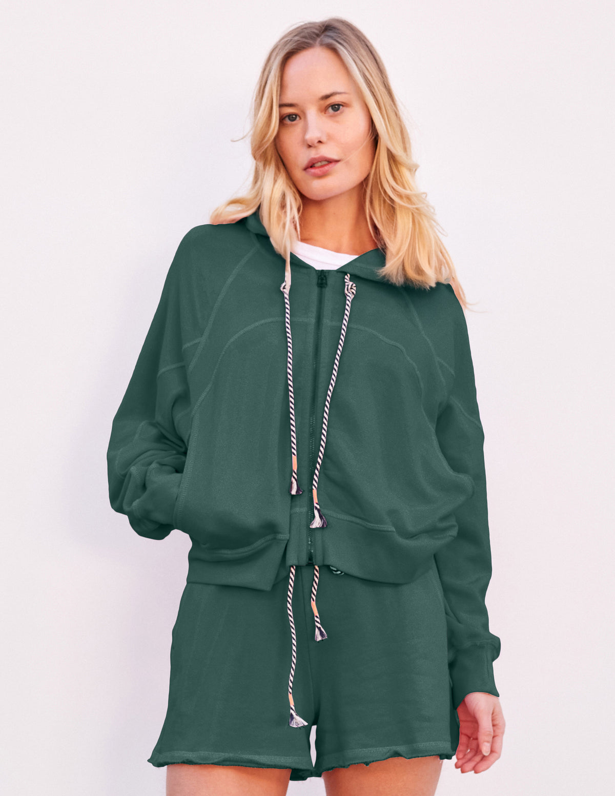 Sundry Horizon Zip Hoodie in Rainforest