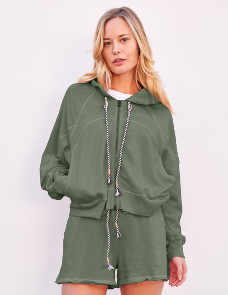 Sundry Horizon Zip Hoodie in Signature Green