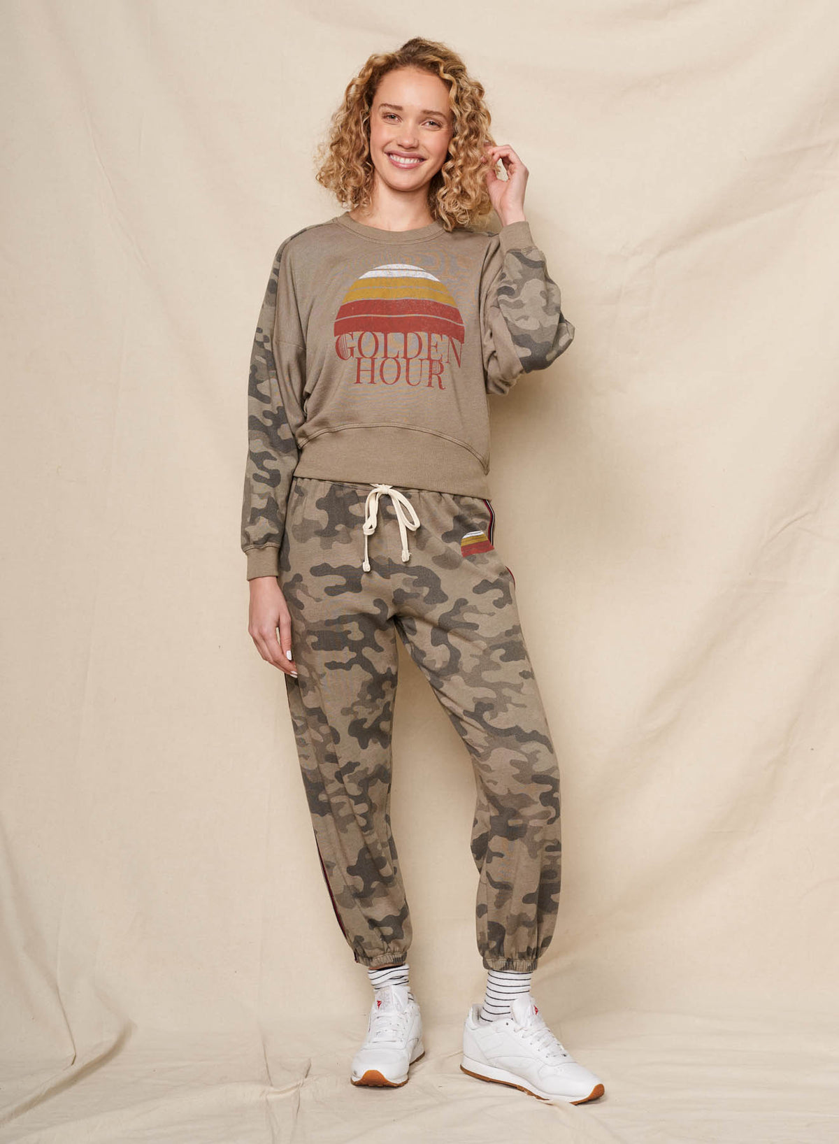 Sundry Golden Hour Dolman Sweatshirt in Fern