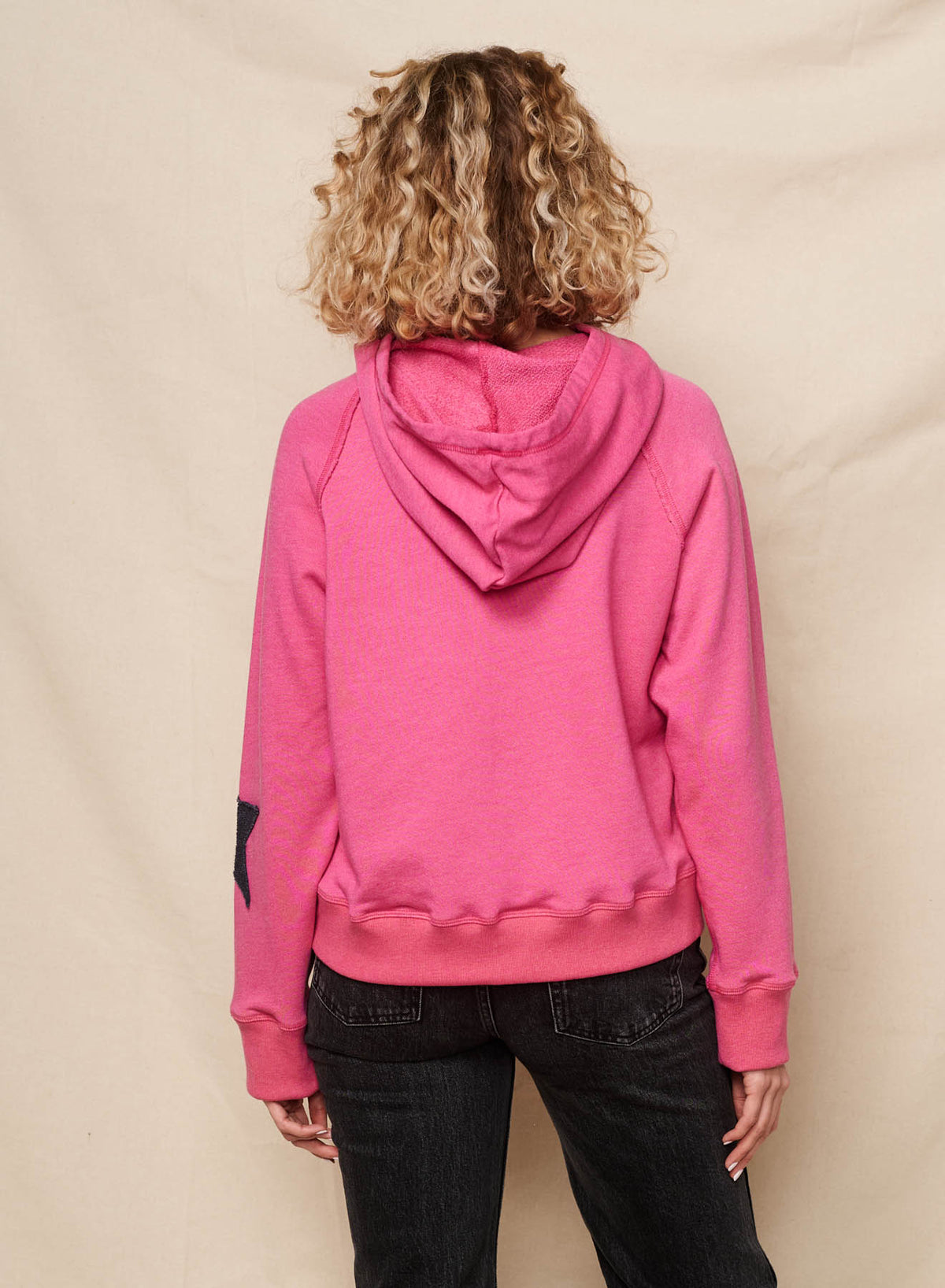 Sundry Stripes Raglan Hoodie in Jazzy Rose