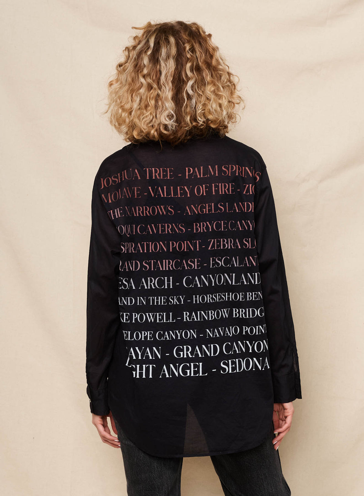 Sundry Desert Oversized Destinations Shirt in Deep Navy