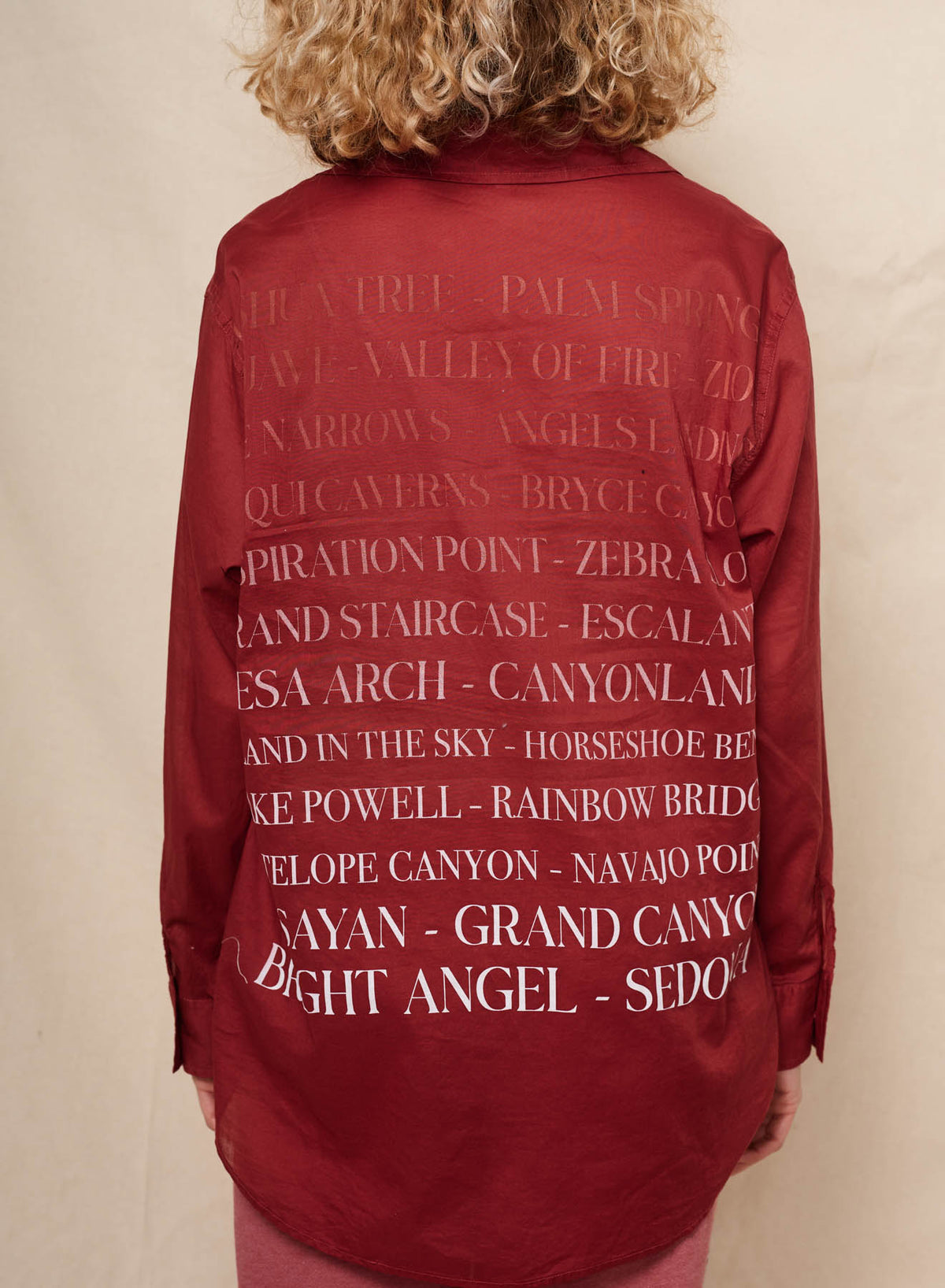 Sundry Desert Oversized Destinations Shirt in Tibet Red