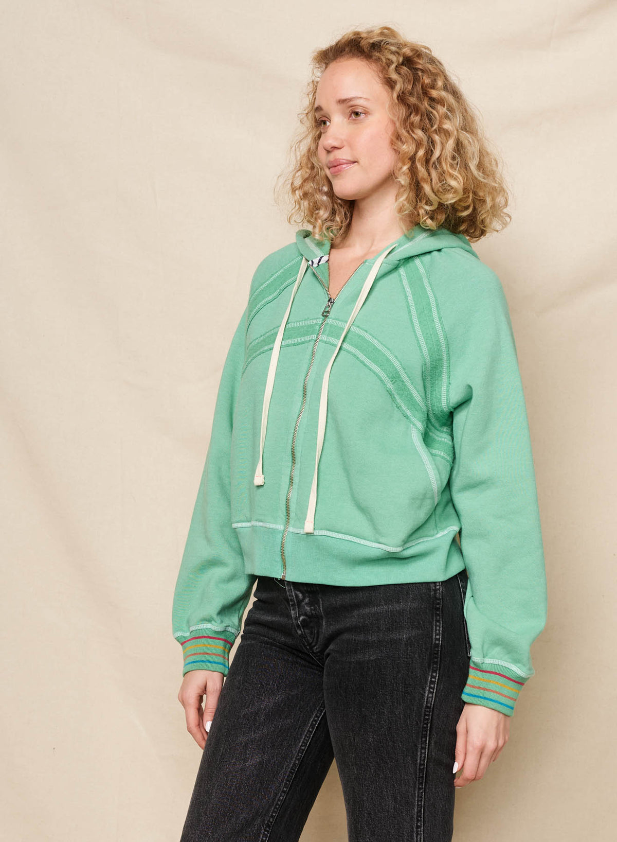 Seindry Sundry Raw Seamed Horizon Hoodie & Raw Seamed Pant in Winter Green