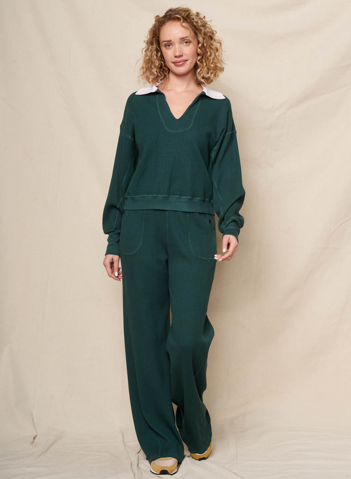 Sundry Popover Polo in Rainforest