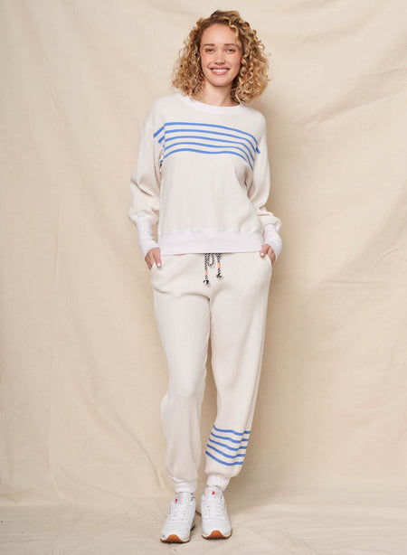 Sundry Stripes Oversized Popover in Oyster