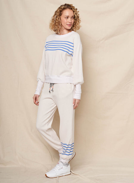 Sundry Stripes Oversized Popover in Oyster