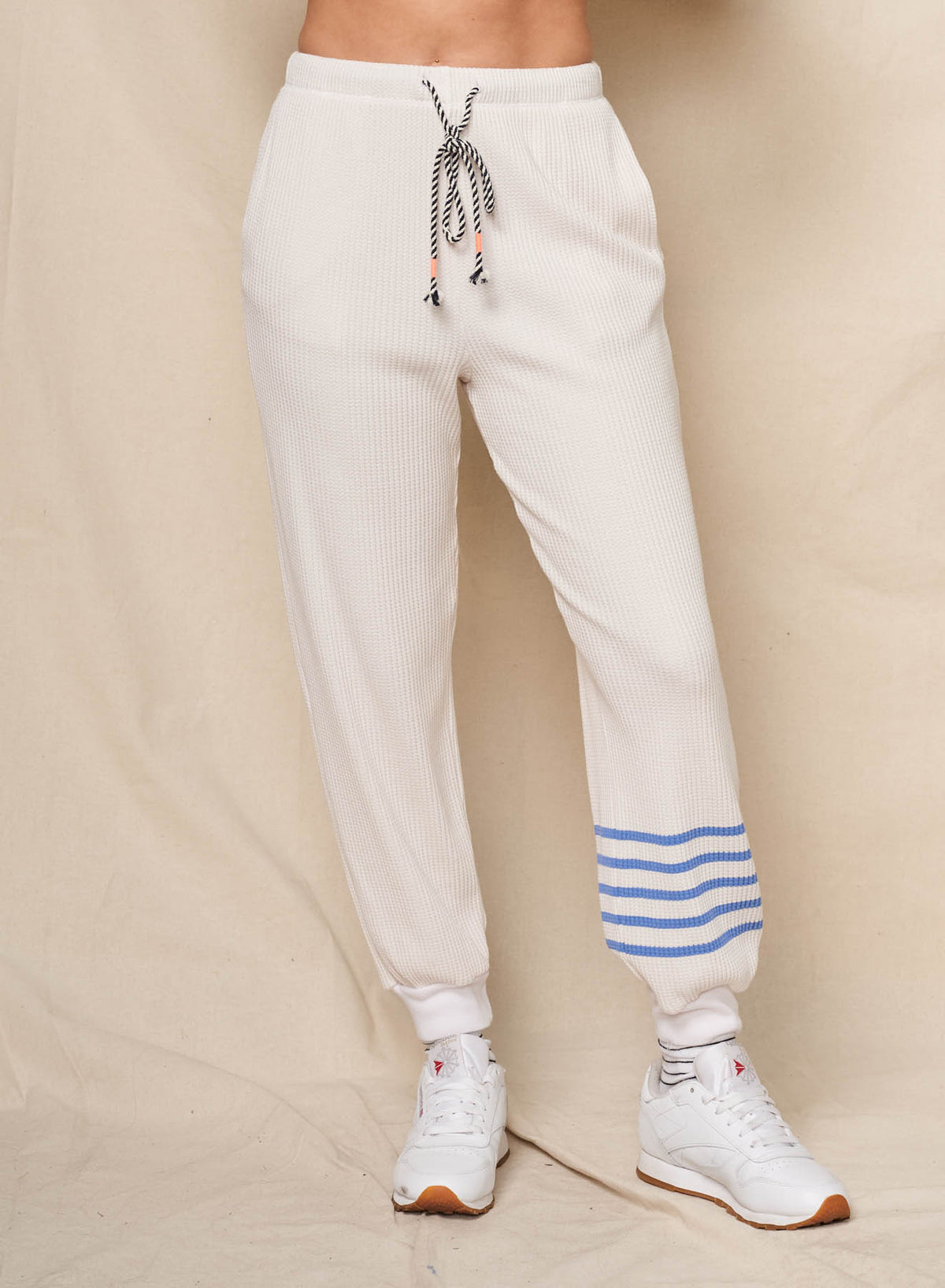 Sundry Stripes Jogger in Oyster