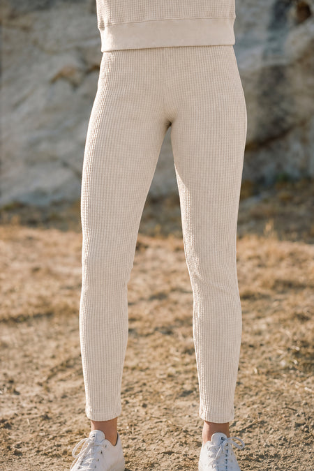 Sundry Lounge Capri Legging in Pearl