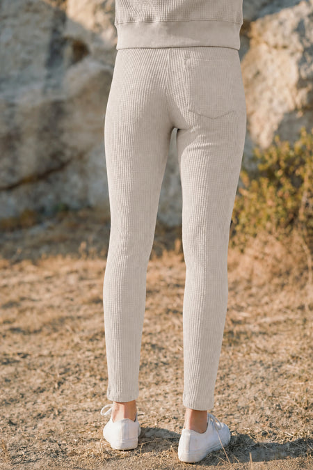 Sundry Lounge Capri Legging in Pearl