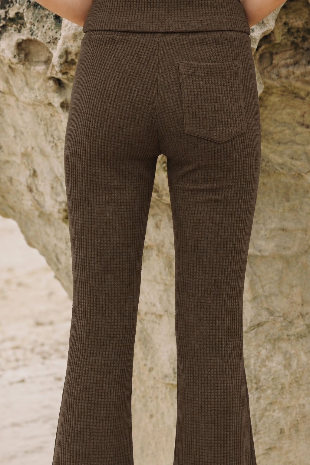 Sundry Flare Lounge Pant in Dark Olive