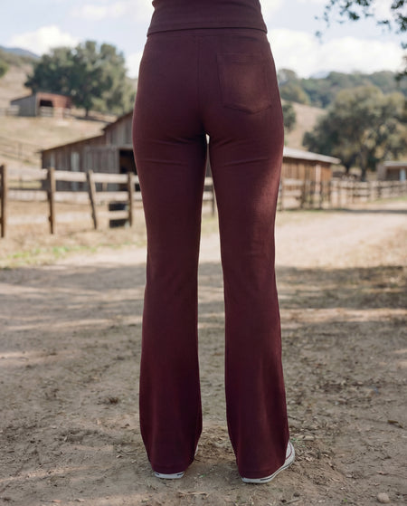 Sundry Flare Lounge Pant in Cocoa
